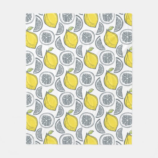 Lemon Pattern Fleecedecke (Vorderseite)
