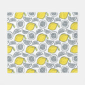 Lemon Pattern Fleecedecke (Vorderseite (Horizontal))