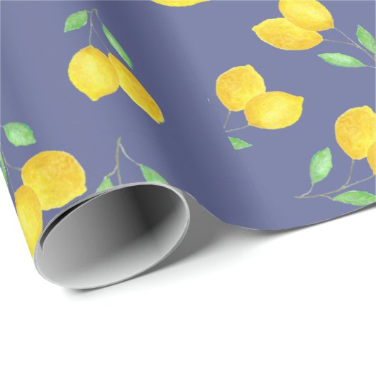 Lemon Pattern Geschenkpapier (Rolleneckpunkt)