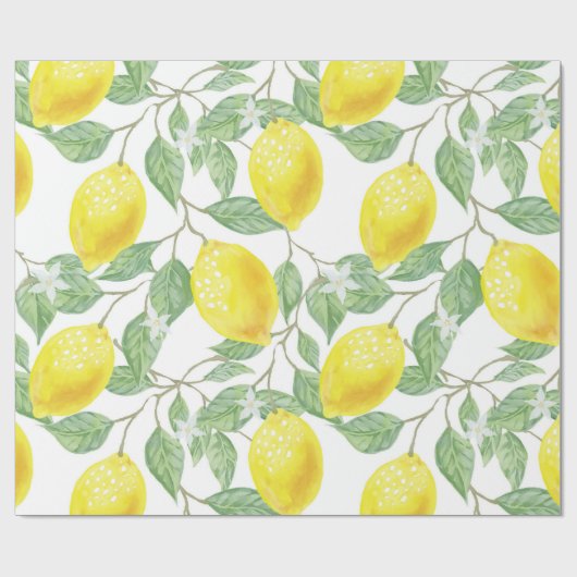 Lemon Pattern Geschenkpapier (Flach)