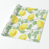 Lemon Pattern Geschenkpapier (Ungerollt)