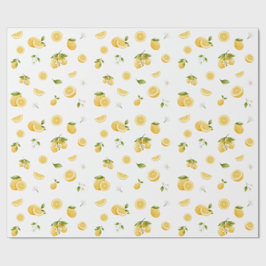 Lemon Pattern Geschenkpapier (Flach)