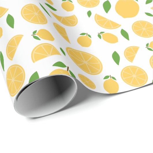 Lemon Pattern Geschenkpapier (Rolleneckpunkt)