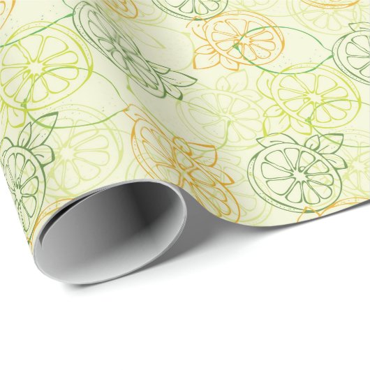 Lemon Pattern Geschenkpapier (Rolleneckpunkt)