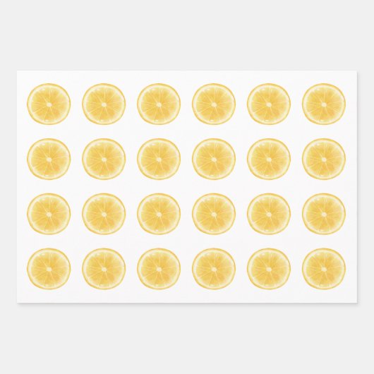 Lemon Pattern Geschenkpapier Set (Vorderseite 3)