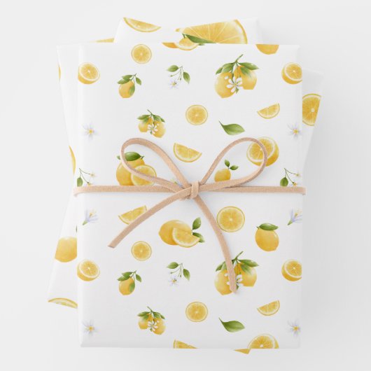 Lemon Pattern Geschenkpapier Set (Beispiel)