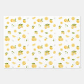Lemon Pattern Geschenkpapier Set (Vorderseite)