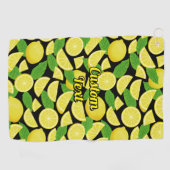 Lemon Pattern Golfhandtuch (Horizontal)