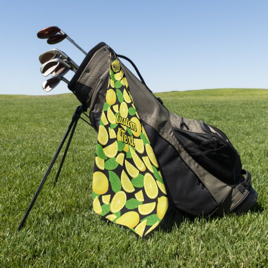Lemon Pattern Golfhandtuch (Gras)