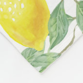 Lemon Pattern Green Monogram Fleecedecke (Ecke)
