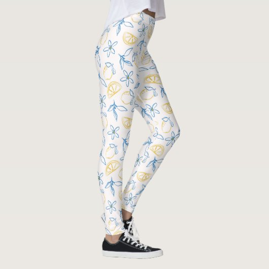 Lemon Pattern Handgezeichnet - Leggings (Rechts)