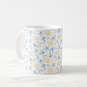 Lemon Pattern Handgezeichnet - Tasse des Kaffees (Vorderseite Links)