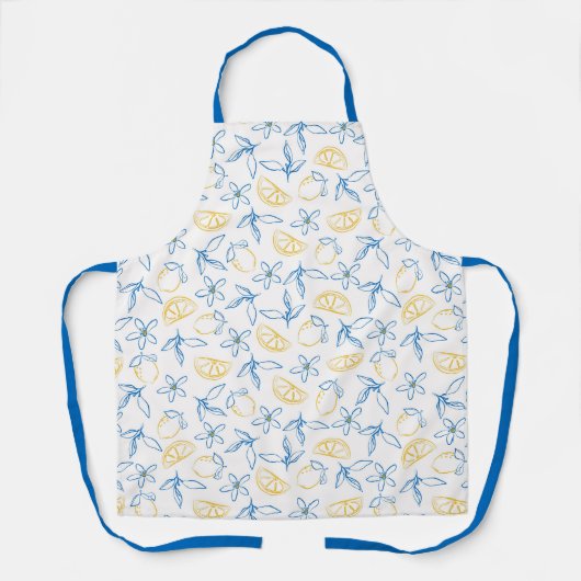 Lemon Pattern Handgezeichnete Schürze (Vorderseite)