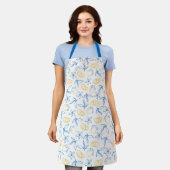 Lemon Pattern Handgezeichnete Schürze (Getragen)