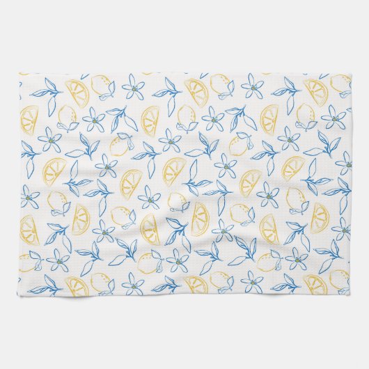 Lemon Pattern Handgezogenes Küchentuch (Horizontal)