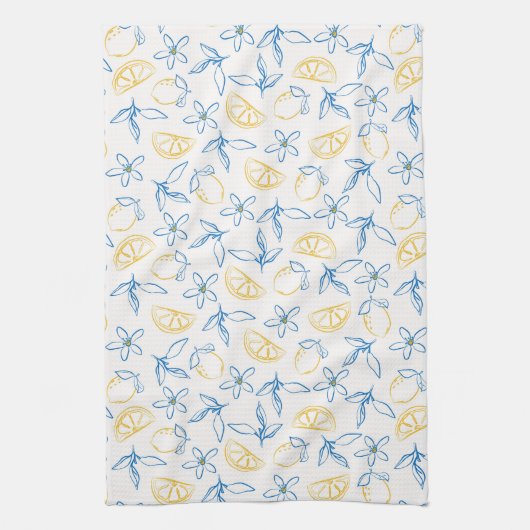 Lemon Pattern Handgezogenes Küchentuch (Vertikal)