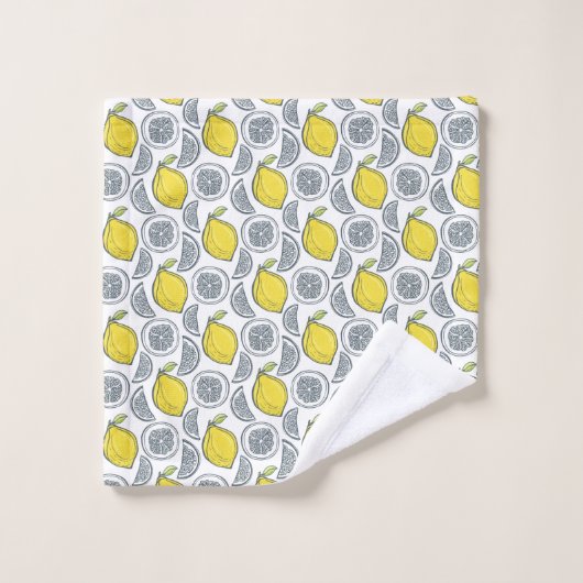 Lemon Pattern Handtuch Set (Waschlappen)