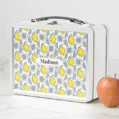 Lemon Pattern individuelle Name Lunch Box (Beispiel)
