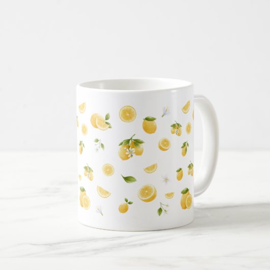 Lemon Pattern Kaffeetasse (VorderseiteRechts)