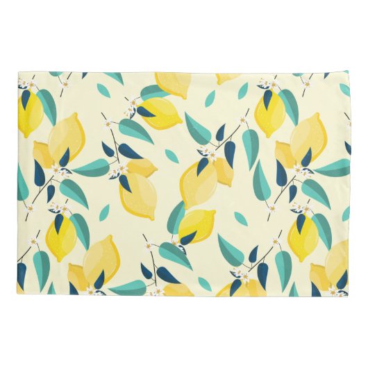 Lemon Pattern Kissenbezug (Rückseite-Links)