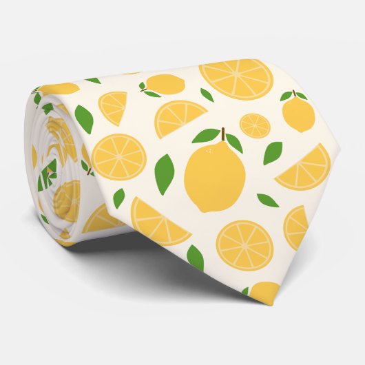 Lemon Pattern Krawatte (Gerollt)