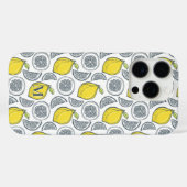 Lemon Pattern kundenspezifische Monogramm Telefong Case-Mate iPhone Hülle (Rückseite (Horizontal))