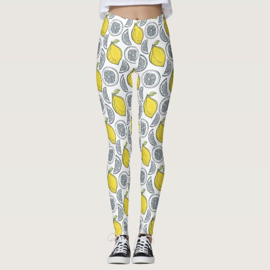 Lemon Pattern Leggings (Vorderseite)