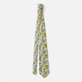 Lemon Pattern Men's Necktie Krawatte (Rückseite)