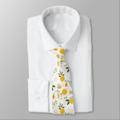 Lemon Pattern Men's Necktie Krawatte (Gebunden)