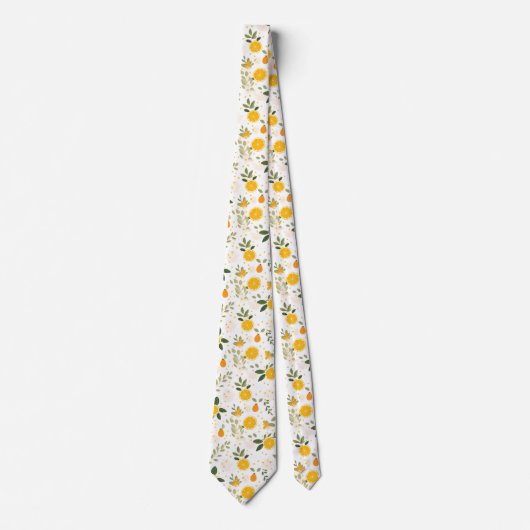 Lemon Pattern Men's Necktie  Krawatte (Vorderseite)