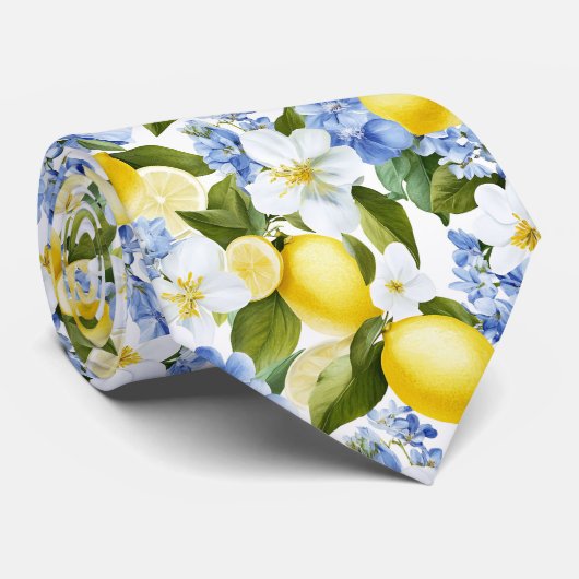 Lemon Pattern Men's Necktie  Krawatte (Gerollt)