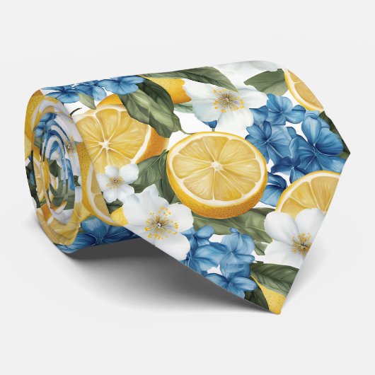 Lemon Pattern Men's Necktie  Krawatte (Gerollt)