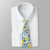 Lemon Pattern Men's Necktie  Krawatte (Gebunden)