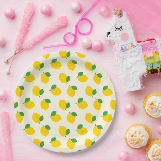 Lemon Pattern Pappteller (Party)