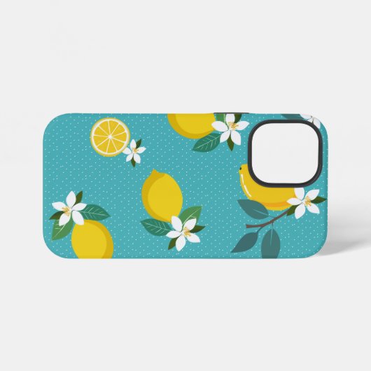 lemon pattern phone case iPhone hülle (Rückseite (Horizontal))