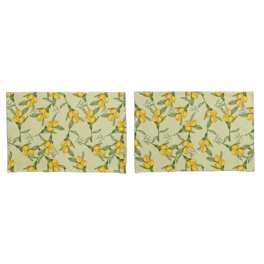 Lemon Pattern Pillow Case Kissenbezug (Vorderseite-Set)