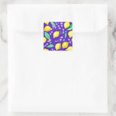 Lemon Pattern Quadratischer Aufkleber (Tasche)