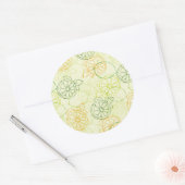 Lemon Pattern Runder Aufkleber (Umschlag)