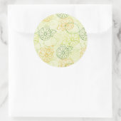 Lemon Pattern Runder Aufkleber (Tasche)