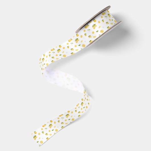 Lemon Pattern Satinband (Rückseite)