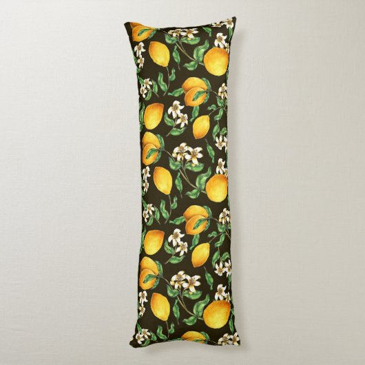 Lemon Pattern Seitenschläferkissen (Rückseite (Vertikal))