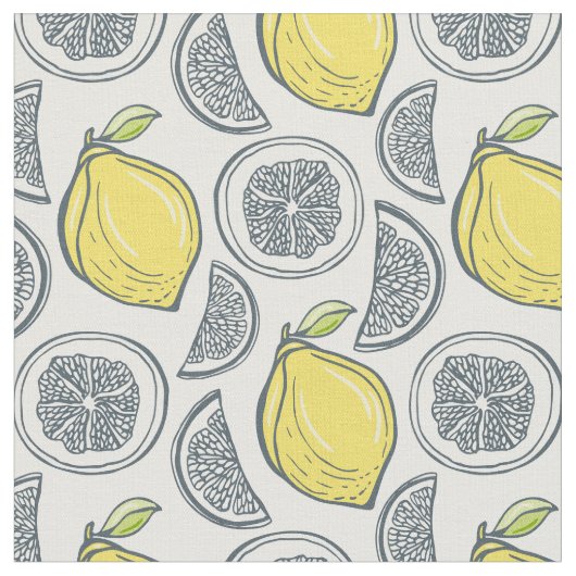 Lemon Pattern Stoff (Nahaufnahme)