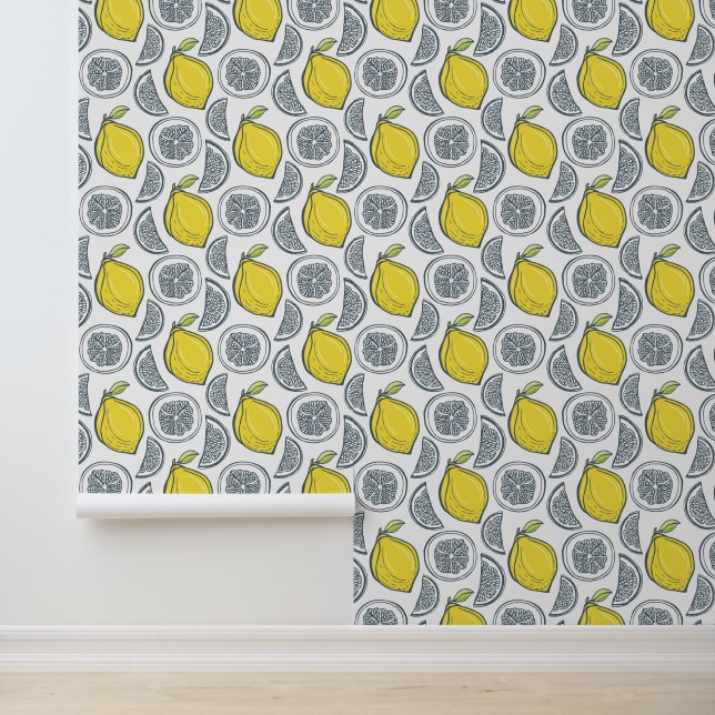 Lemon Pattern Tapete (Anwendung)