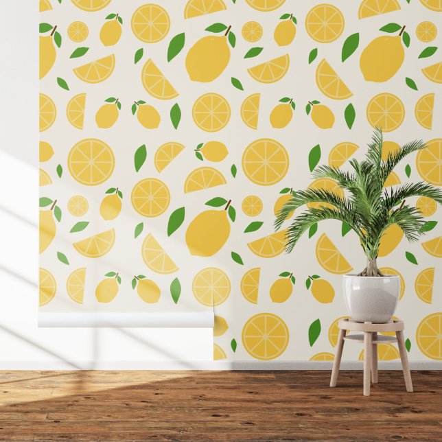 Lemon Pattern Tapete (Lemon Pattern Wallpaper)