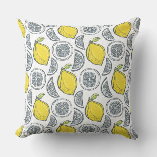 Lemon Pattern werfen Kissen