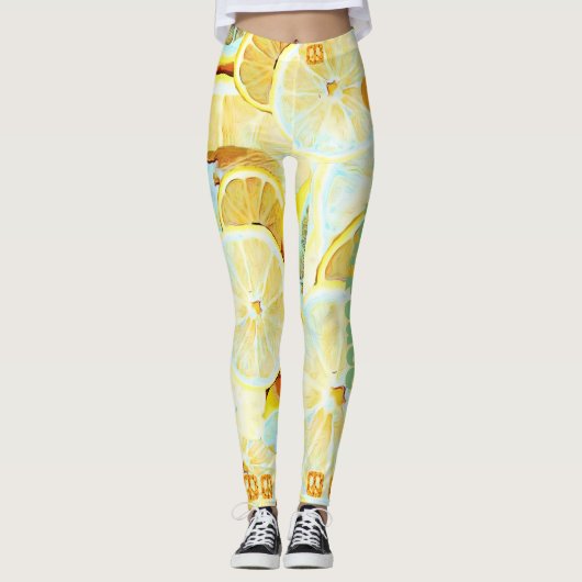 Lemon Peace Leggings (Vorderseite)