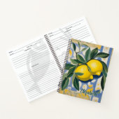 Lemon Personalized Modern Style Recipe Book Notizblock (Innenseite)