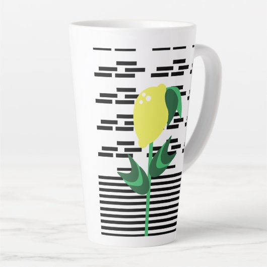 Lemon Pflanze Black Stripes Milchtasse (Rechte Ecke)