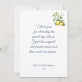 Lemon Photo Thank You Card Dankeskarte (Rückseite)