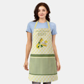 Lemon Pie Dessert Karo und Streifen Schürze (Getragen)